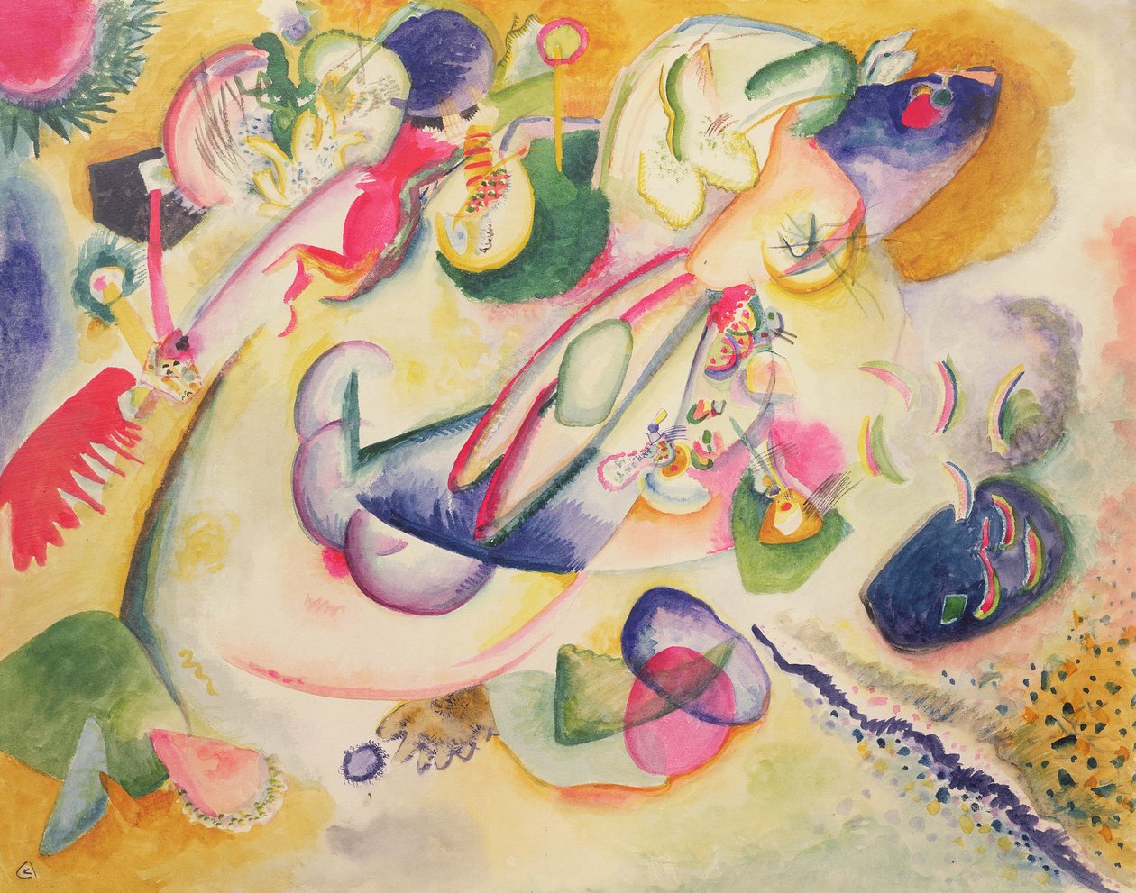 Improvisaatio, n. 1914 (wc ja kynä paperille) tekijältä Wassily Kandinsky