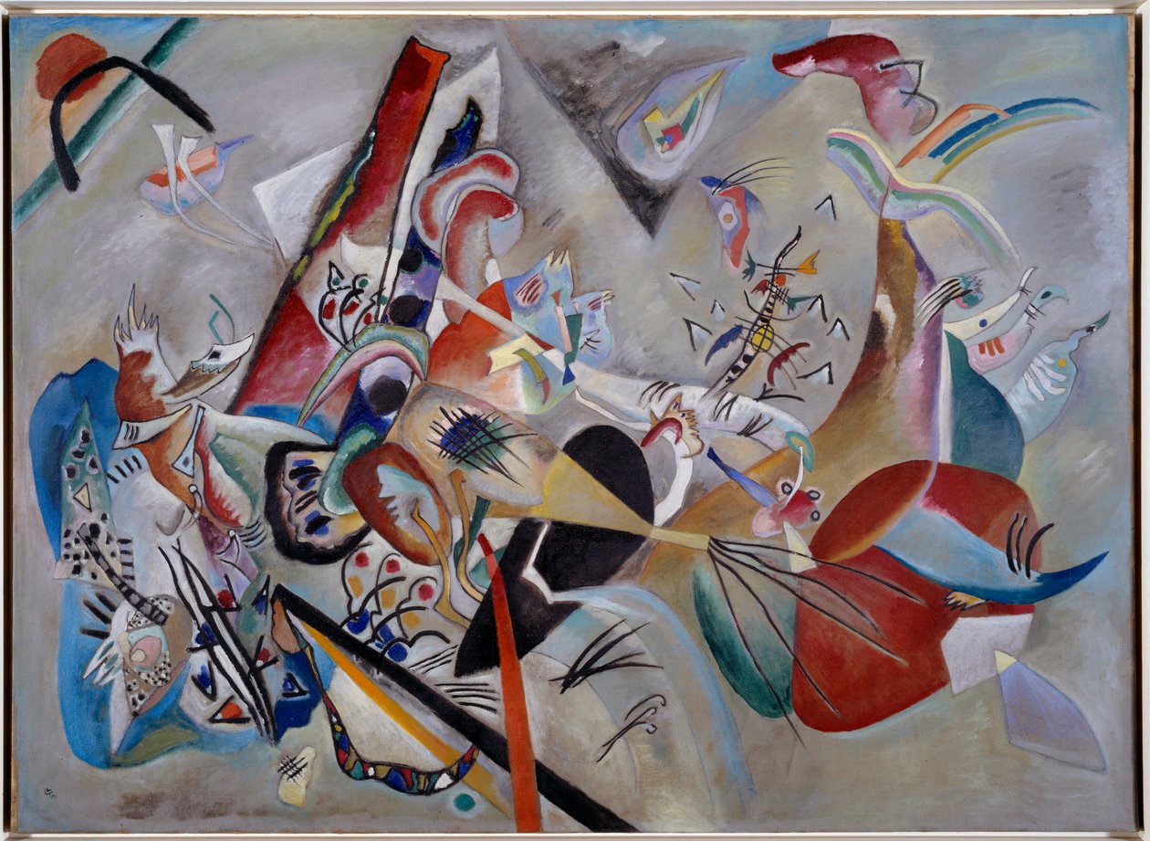 Harmaassa. Wassily Kandinskyn maalaus (tai Wassily Kandinsky tai Kandinskij tekijältä Wassily Kandinsky