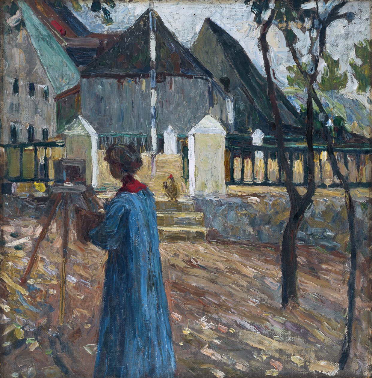 Kallmünz - Gabriele Münter maalaamassa II tekijältä Wassily Kandinsky