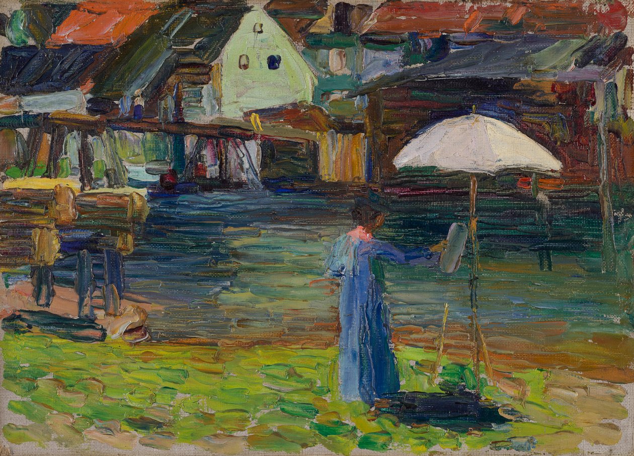Kallmünz - Gabriele Münter maalaamassa I tekijältä Wassily Kandinsky