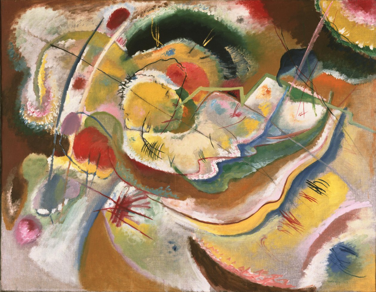 Kandinsky - Pieni maalaus keltaisella (Improvisaatio), 1914 tekijältä Wassily Kandinsky