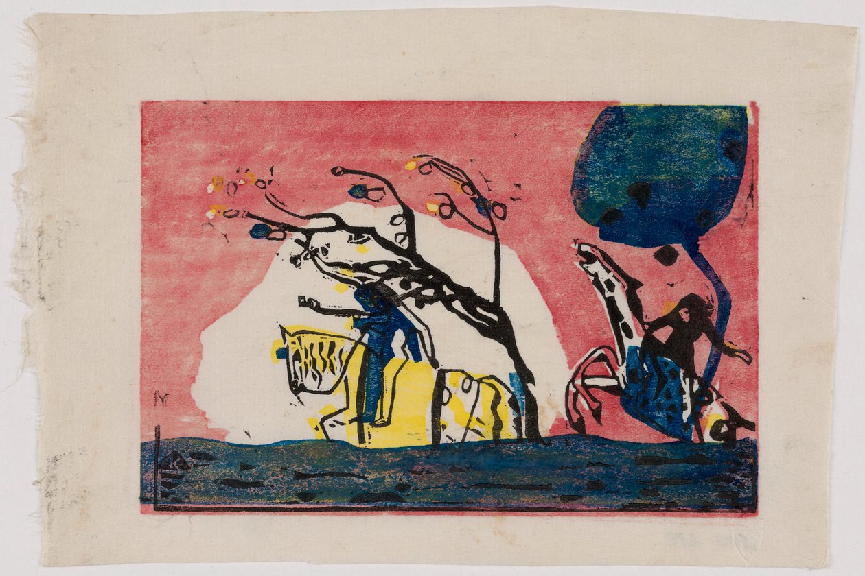 Klänge S.1 (Reiter und Reiterin) tekijältä Wassily Kandinsky