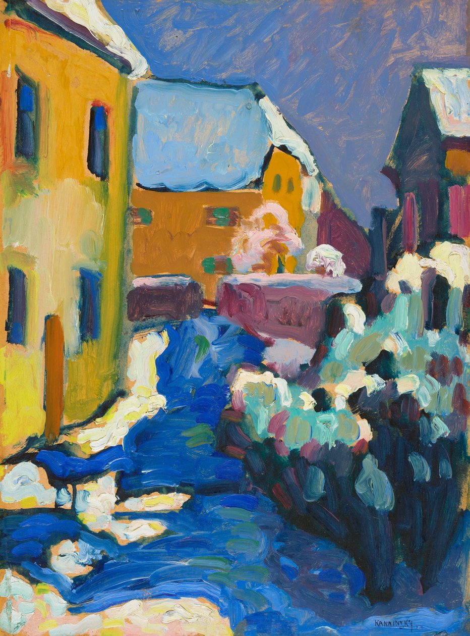 Kochel - hautausmaa ja pappila tekijältä Wassily Kandinsky