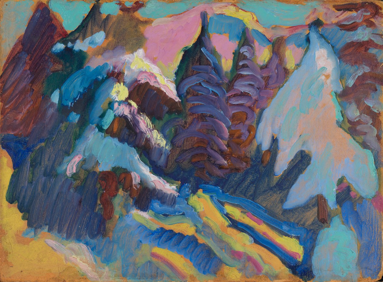 Kochel - Lumisia puita tekijältä Wassily Kandinsky