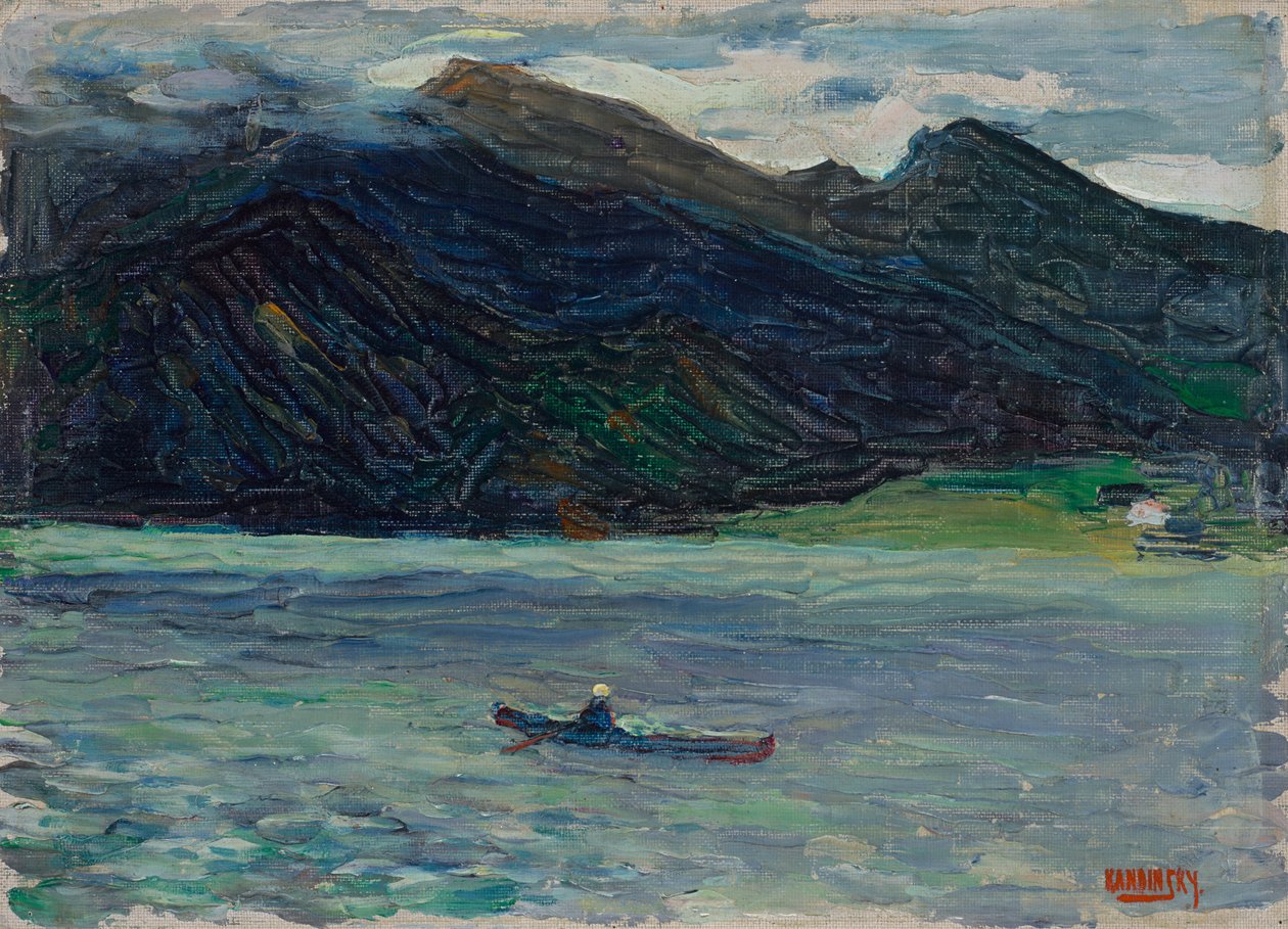 Kochel – järvi veneellä tekijältä Wassily Kandinsky