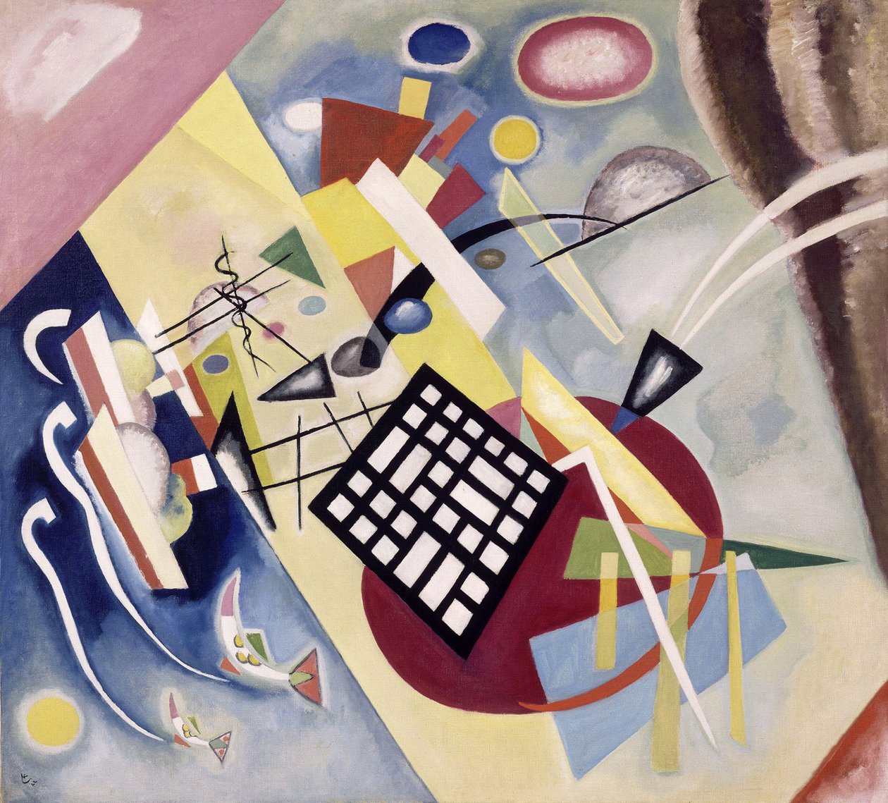 ""The Black Grid"" maalaus Vassily Kandinsky (tai Wassily Kandinski tai Kandinskij tekijältä Wassily Kandinsky