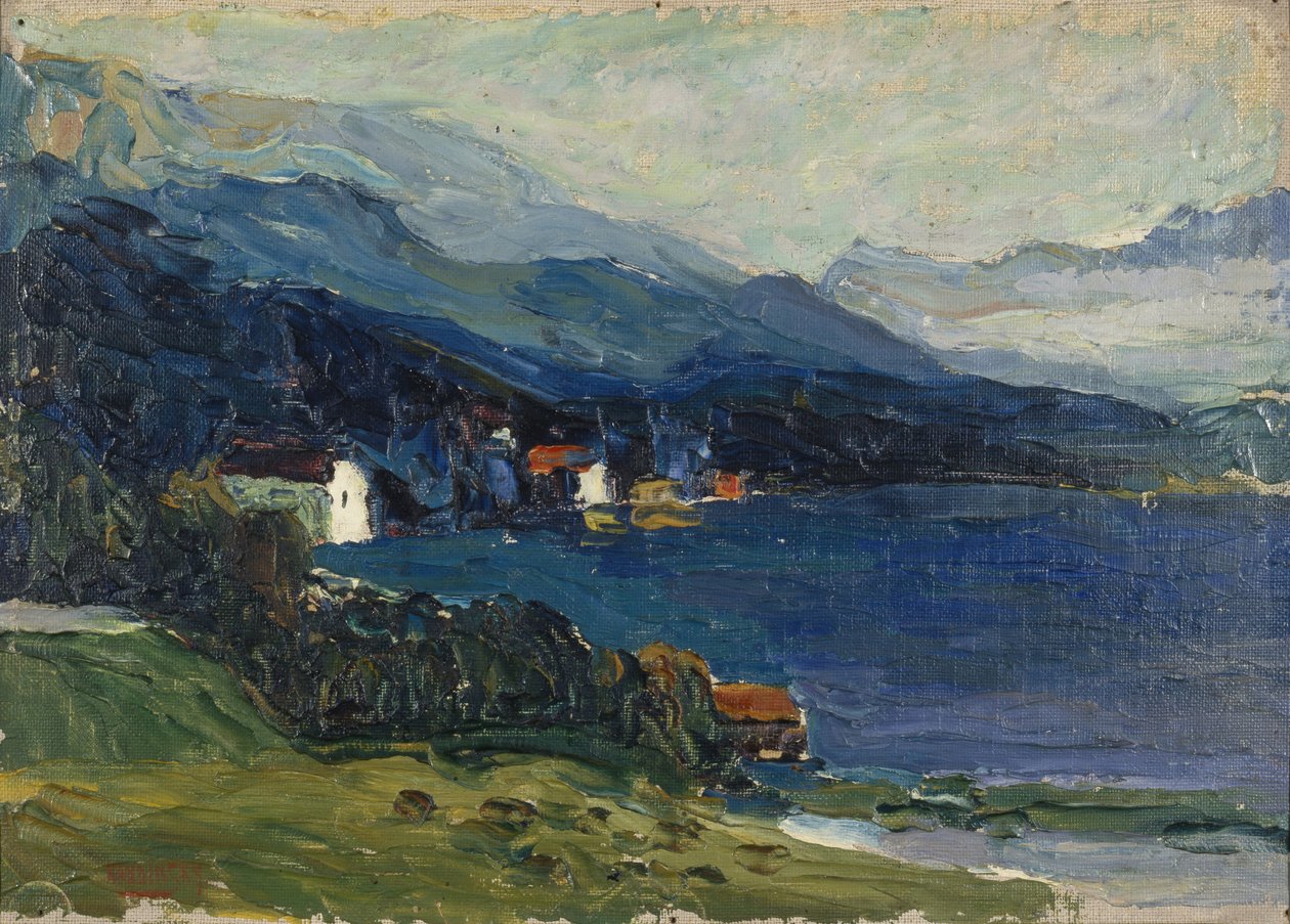Kochel-järvi, n. 1902 tekijältä Wassily Kandinsky