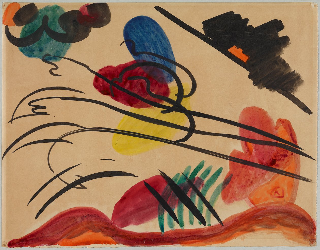 Kolmen ratsastajan kanssa tekijältä Wassily Kandinsky