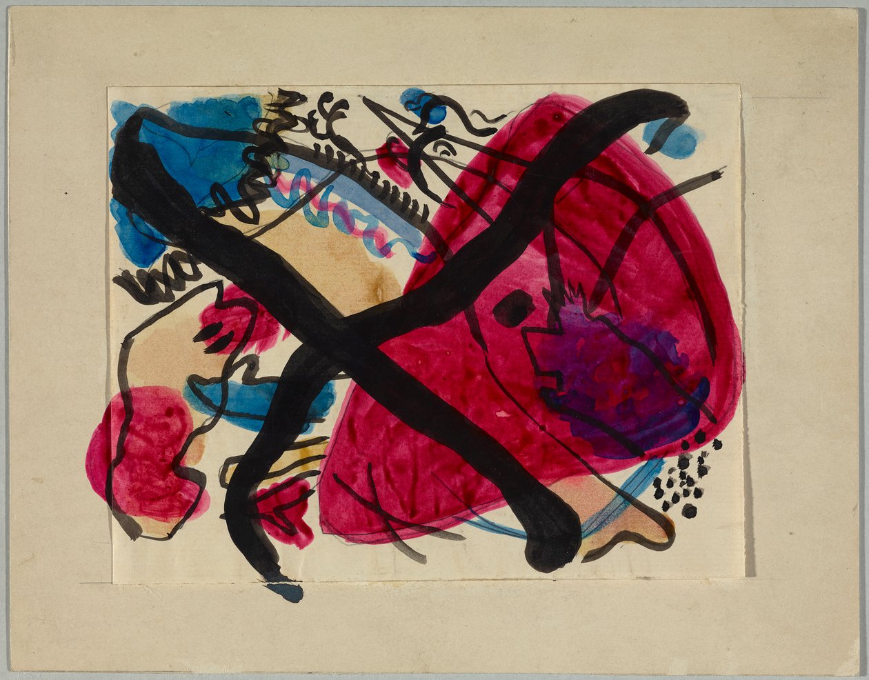 Mit schwarzen Diagonalen tekijältä Wassily Kandinsky