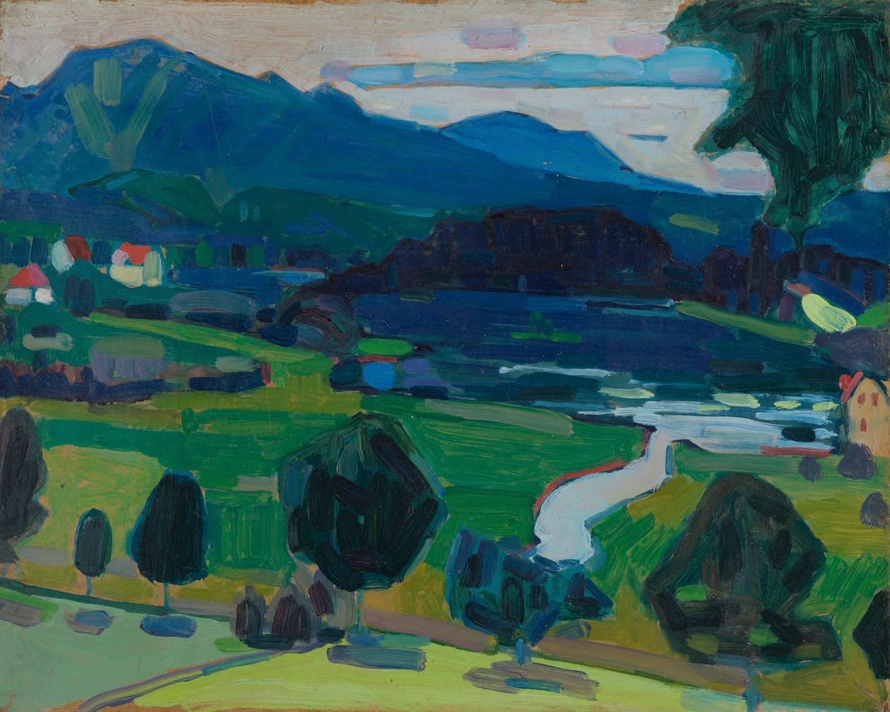 Murnau - näkymä Staffelseelle tekijältä Wassily Kandinsky