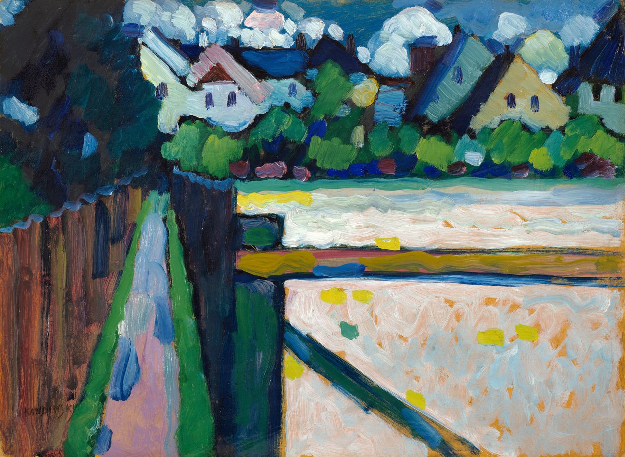 Murnau – Kävelytie ja talot tekijältä Wassily Kandinsky