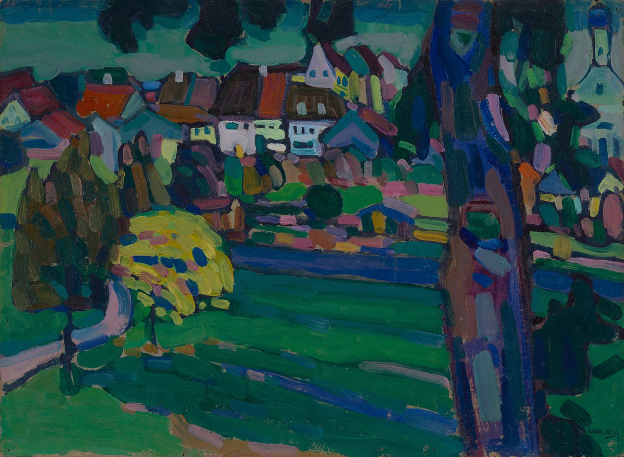 Murnau - tutkielma teokseen "Maisema ja puunrunko" tekijältä Wassily Kandinsky