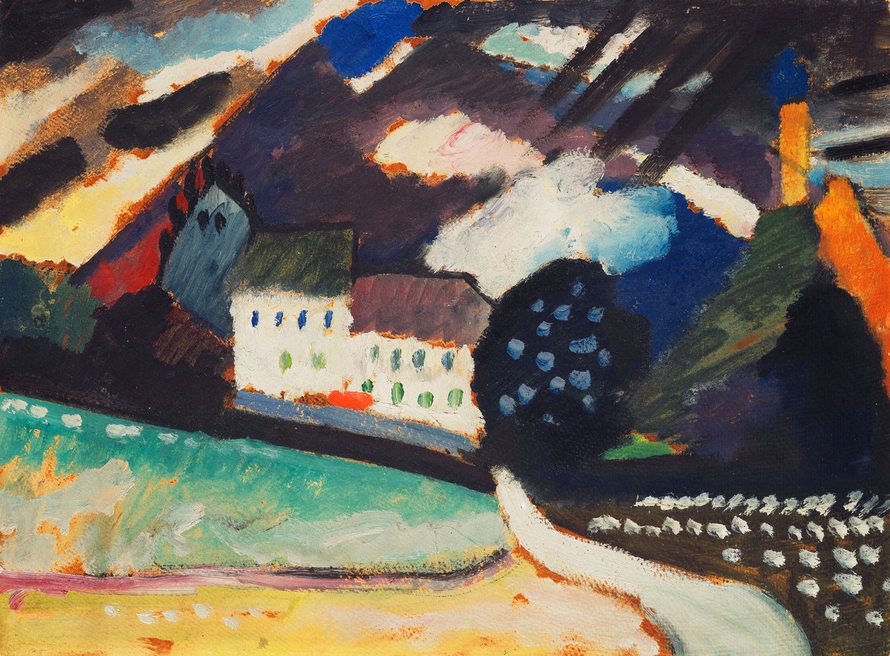 Murnaun linna ja kirkko II; Murnau, linna ja kirkko II tekijältä Wassily Kandinsky