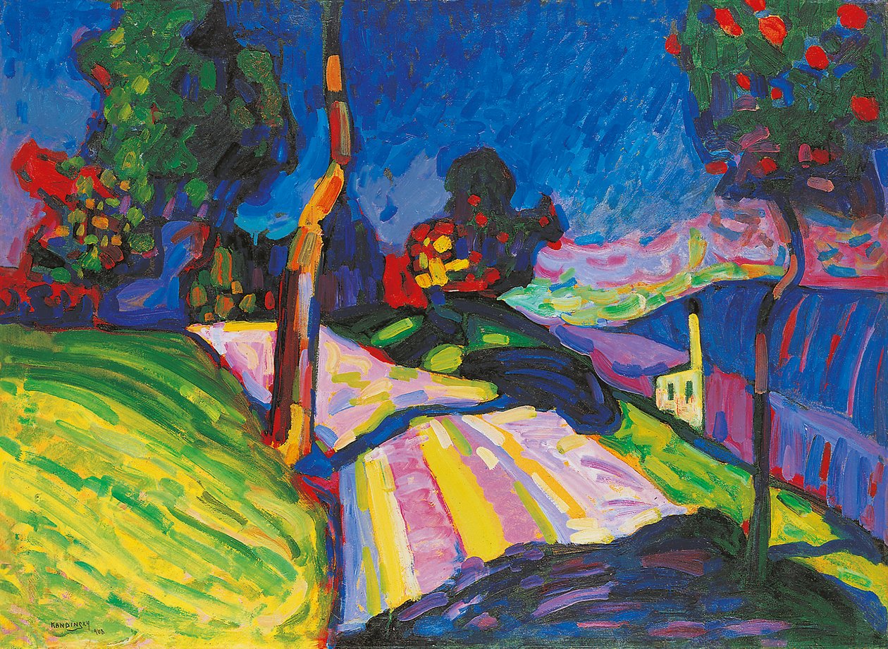 Murnau, Kohlgruberstraße, 1908. tekijältä Wassily Kandinsky