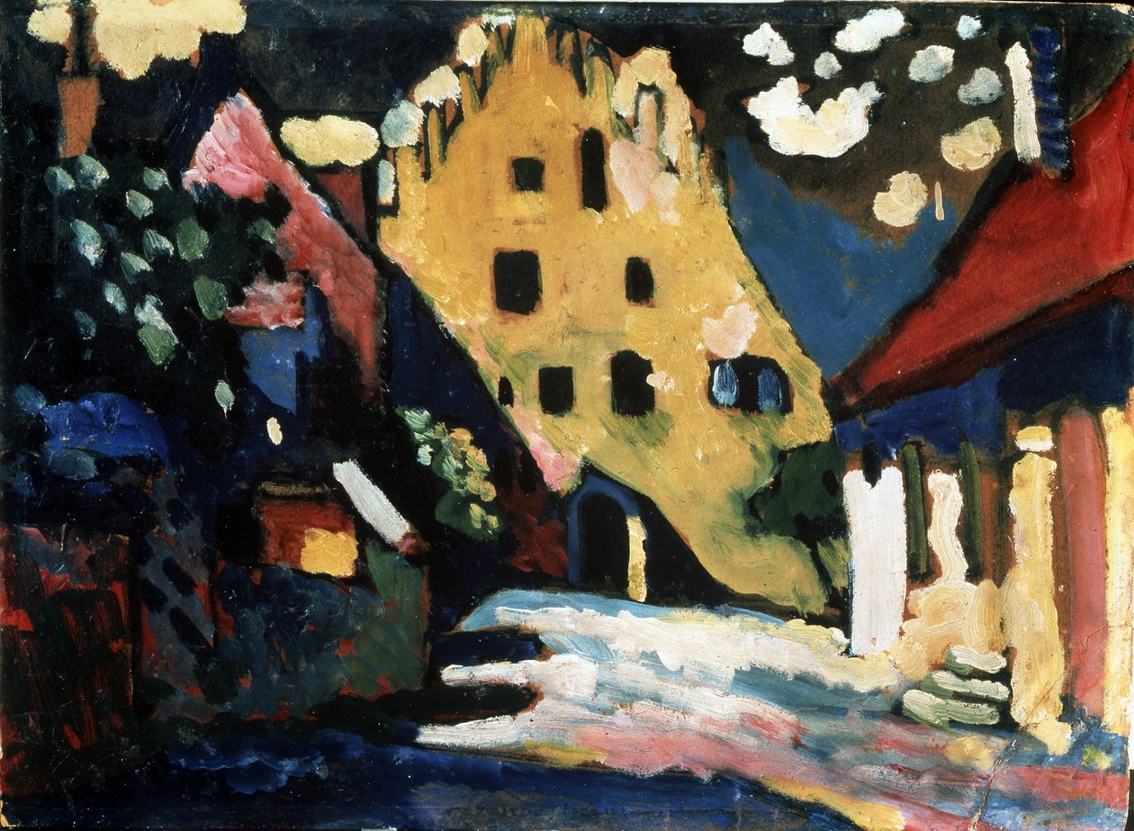""Murnau. Linnanpiha"" Vassily Kandinskyn (tai Wassily Kandinski tai Kandinskij) maalaus tekijältä Wassily Kandinsky