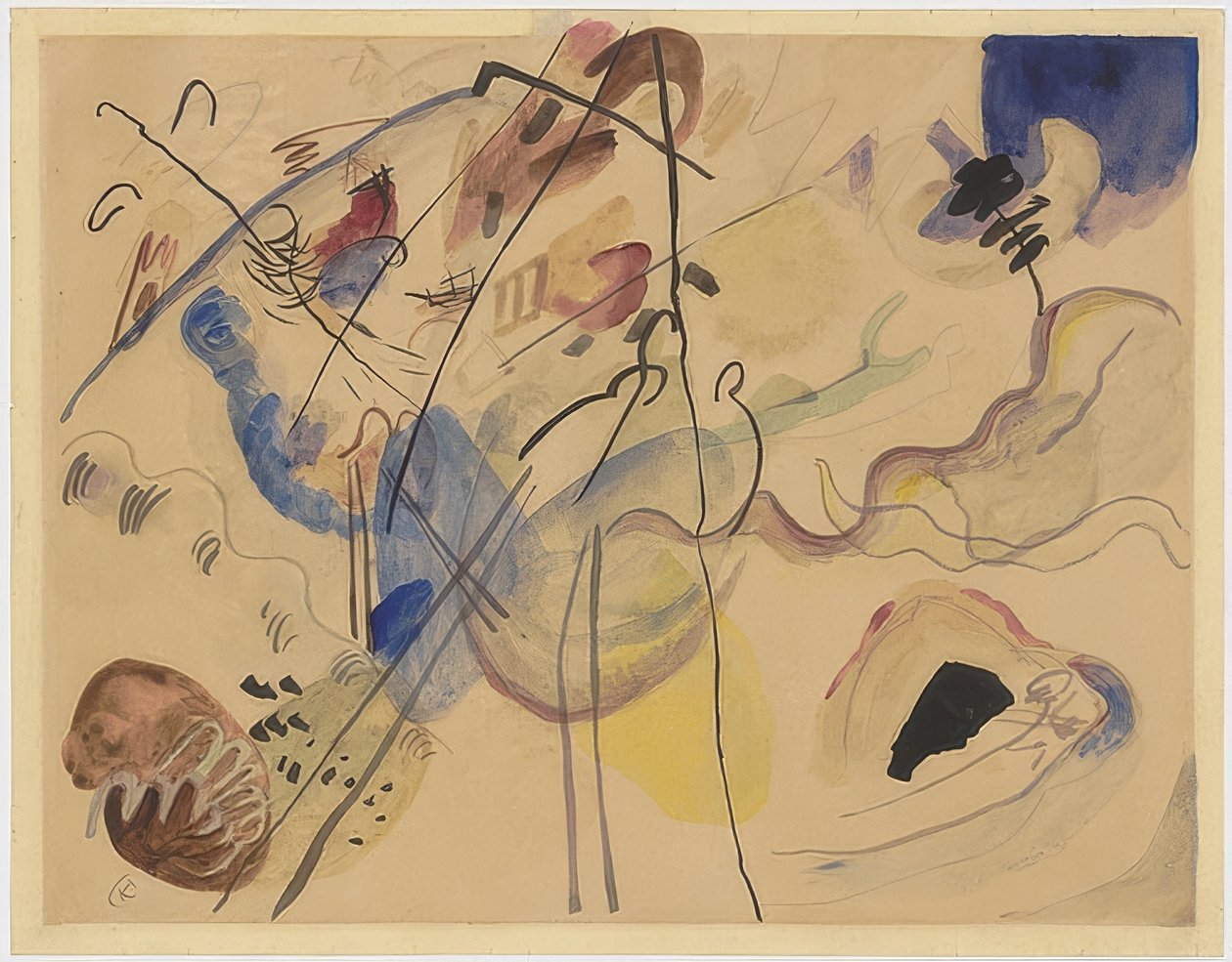 Nimetön. 1911-12 tekijältä Wassily Kandinsky