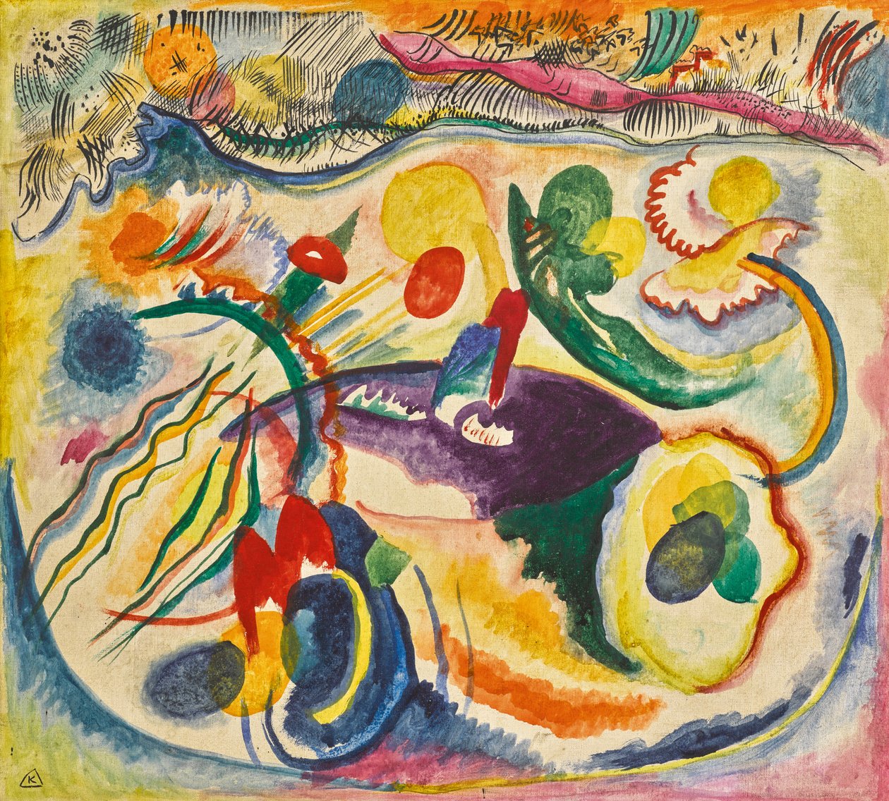 Viimeisen tuomion teemasta, 1913. tekijältä Wassily Kandinsky