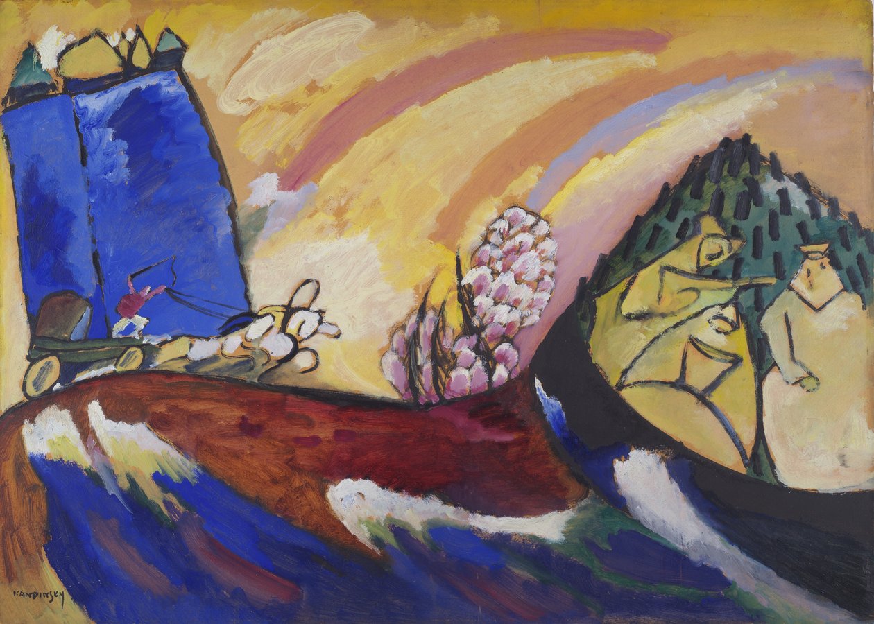 Maalaus troikan kanssa, 18. tammikuuta 1911 tekijältä Wassily Kandinsky