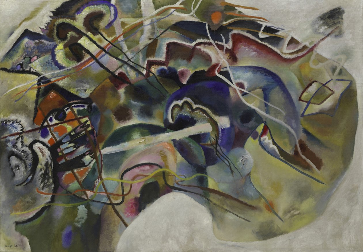 Maalaus valkoisella reunuksella, 1913 tekijältä Wassily Kandinsky
