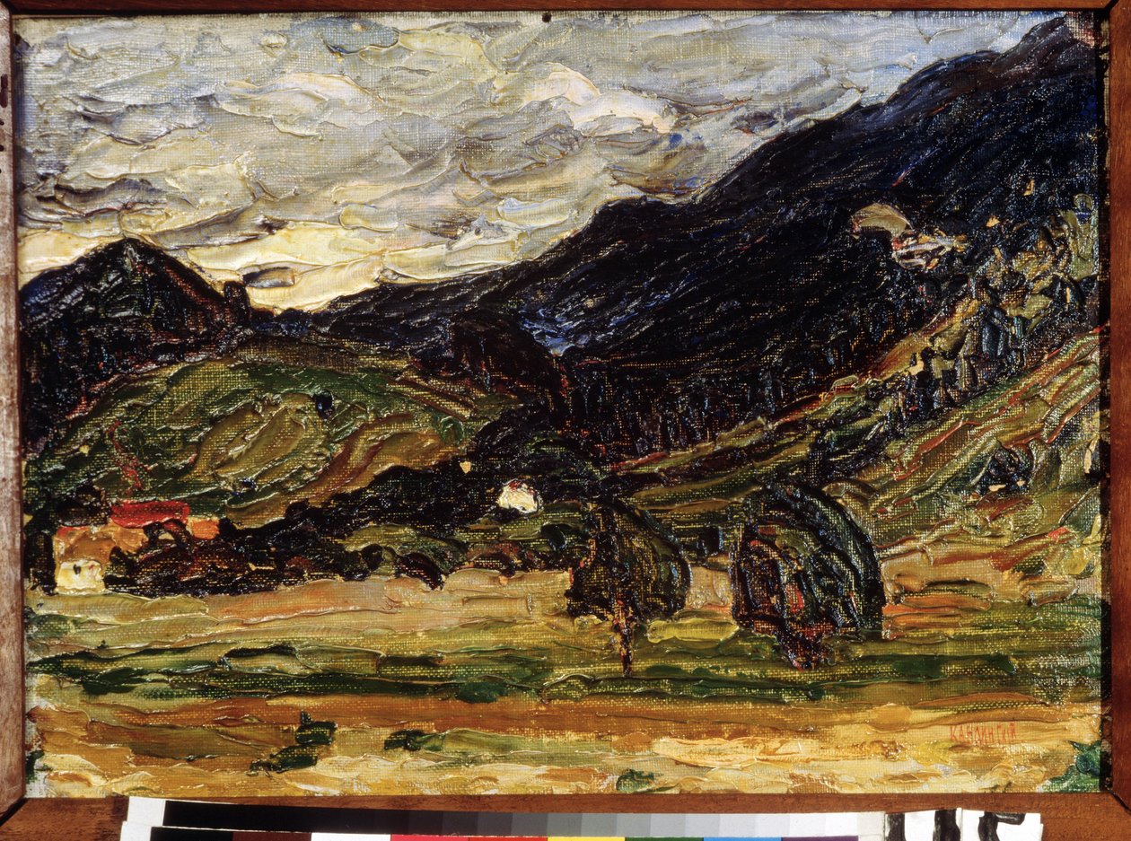 "Maisema" Vassily Kandinskyn maalaus (tai Wassily Kandinsky tai Kandinskyj tekijältä Wassily Kandinsky