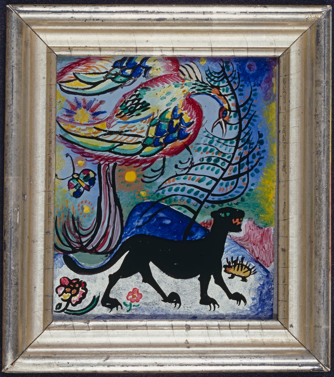 Fantasialintu ja musta pantteri tekijältä Wassily Kandinsky