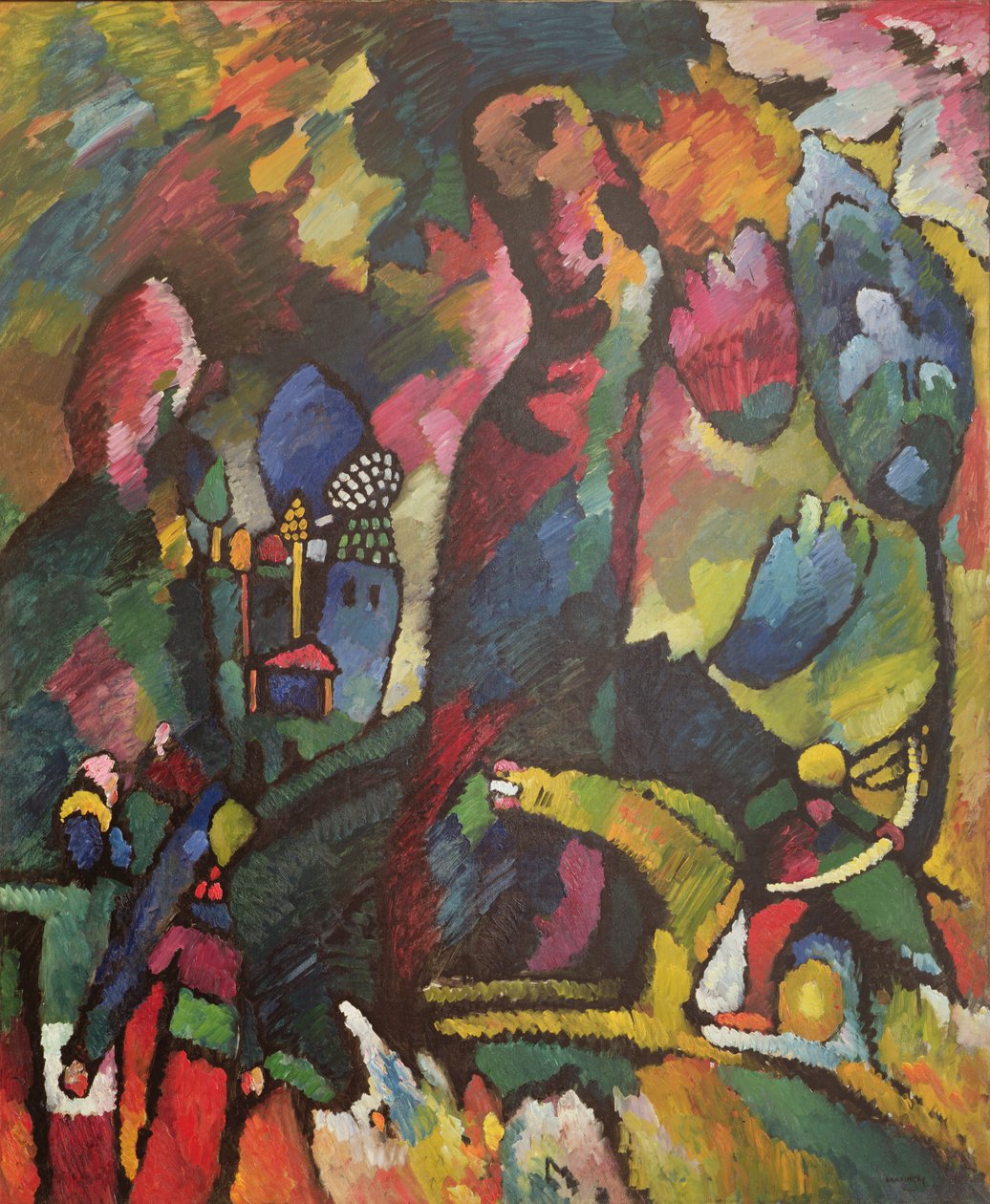 Kuva jousiampujan kanssa, 1909 tekijältä Wassily Kandinsky