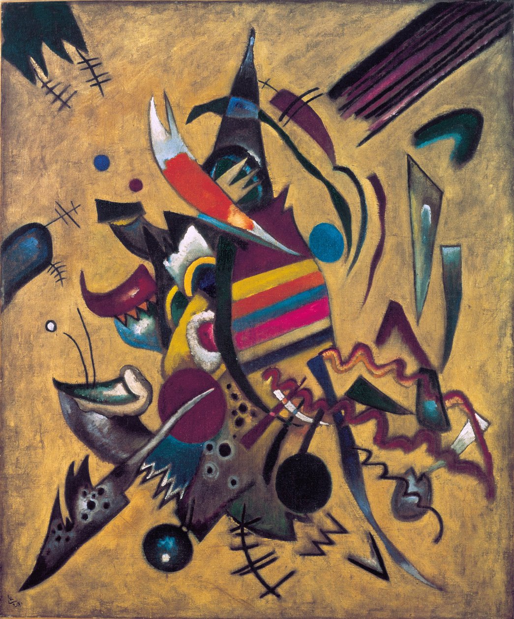 Vassily Kandinskyn (tai Wassily Kandinskyn tai Kandinskyjin) maalaus "Pisteet" tekijältä Wassily Kandinsky