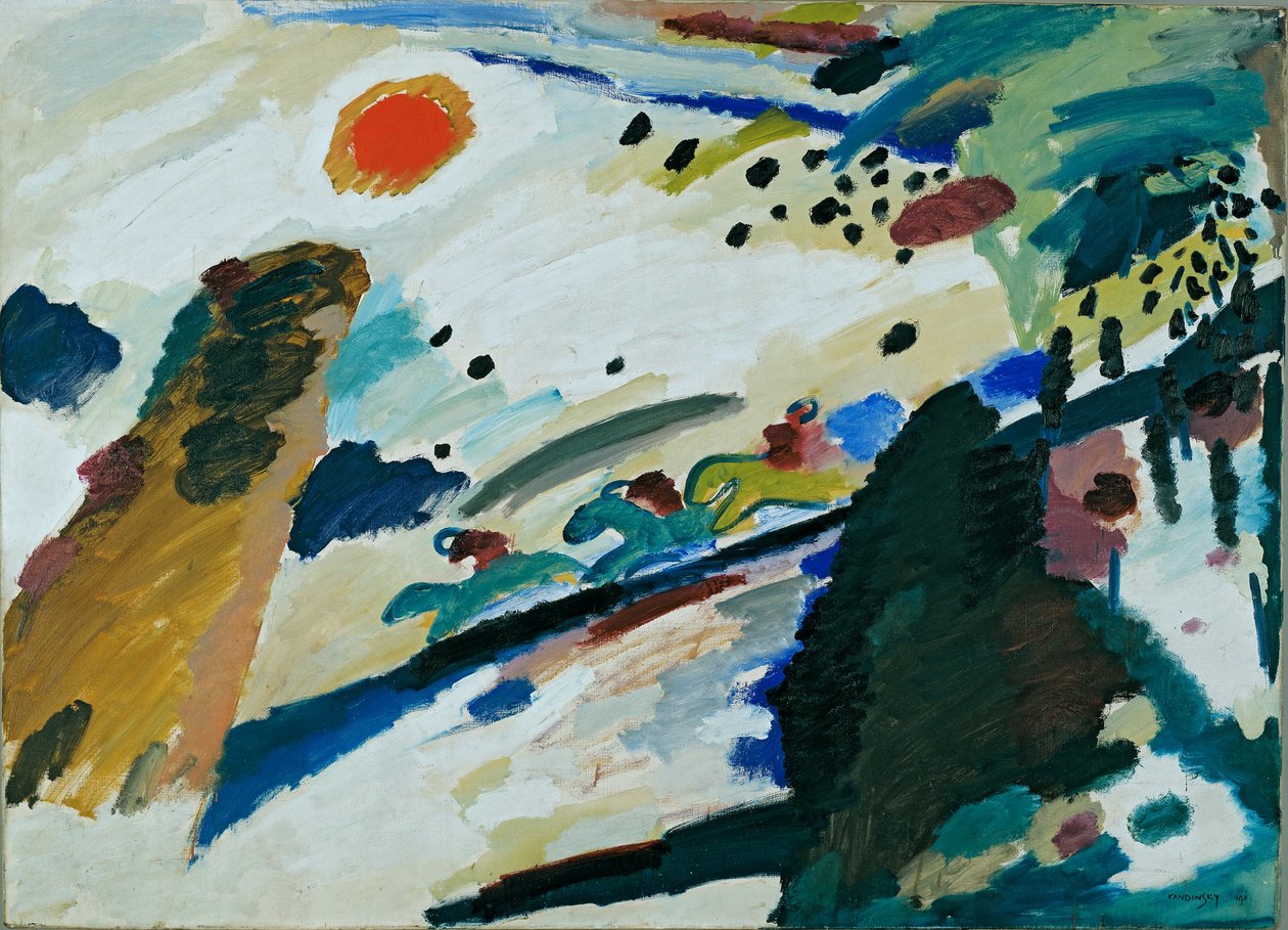 Romanttinen maisema tekijältä Wassily Kandinsky