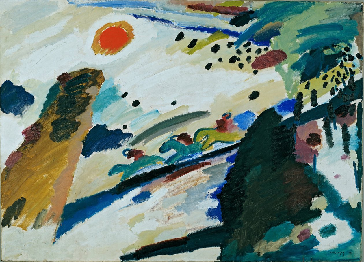 Romanttinen maisema tekijältä Wassily Kandinsky