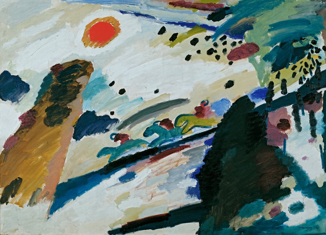 Romanttinen maisema tekijältä Wassily Kandinsky