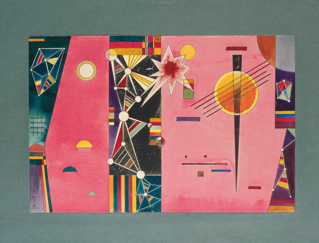 Ruusunpunainen; Rot Pinkki tekijältä Wassily Kandinsky