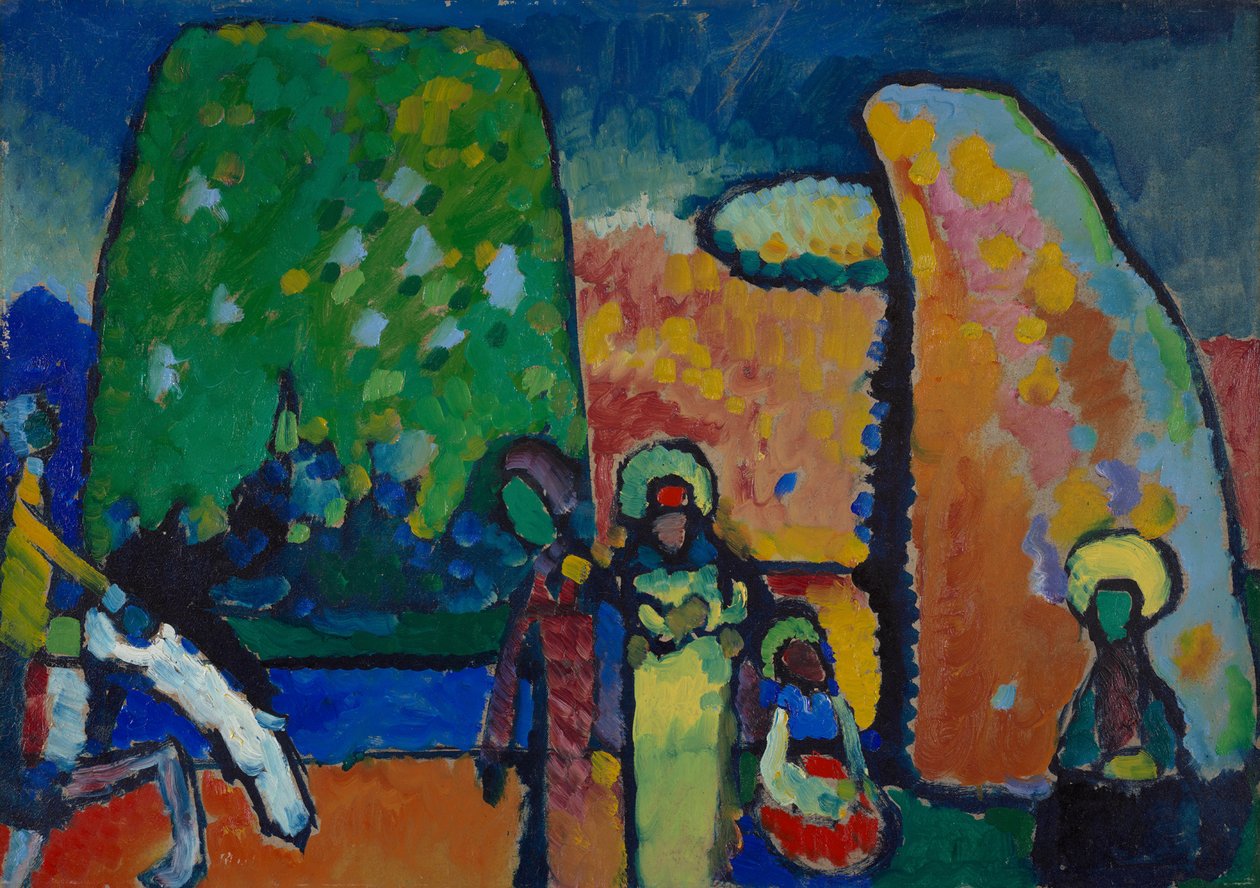Tutkimus "Improvisaatio nro 2 (hautajaismarssi)" tekijältä Wassily Kandinsky