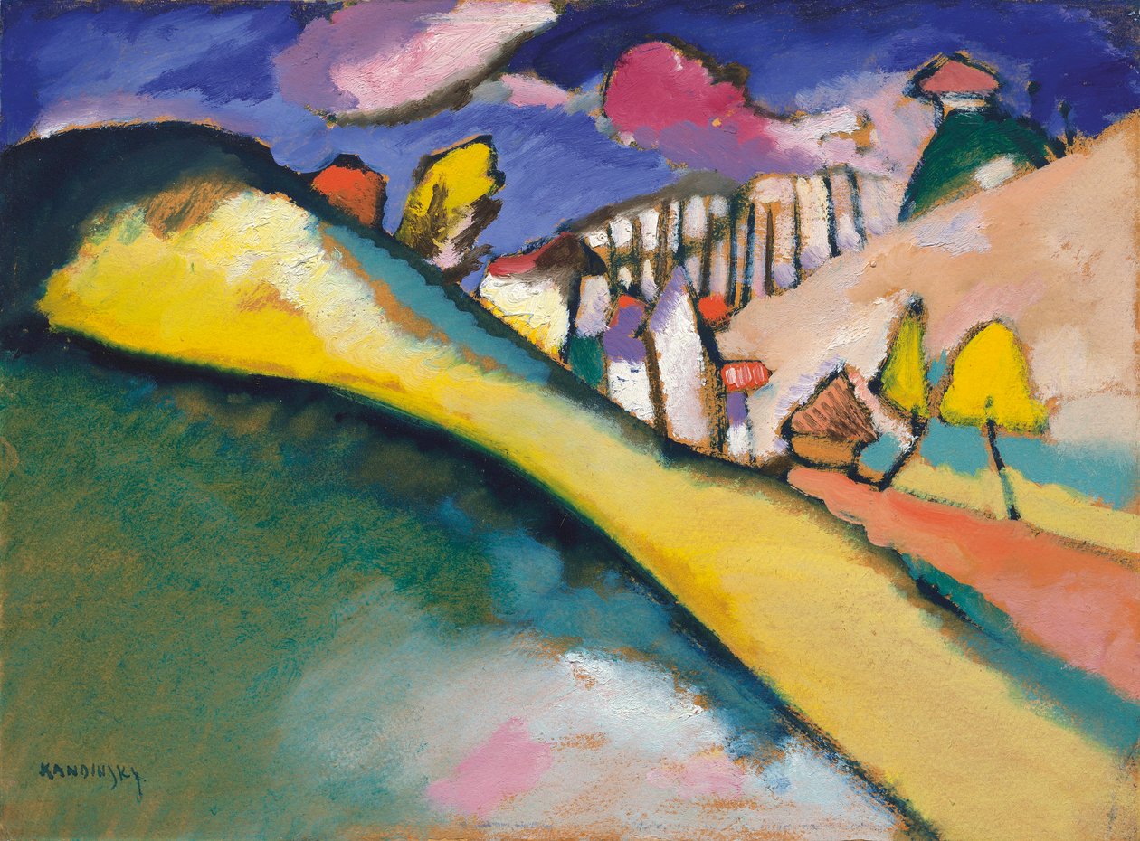 Maisematutkimus (Dünaberg) tekijältä Wassily Kandinsky