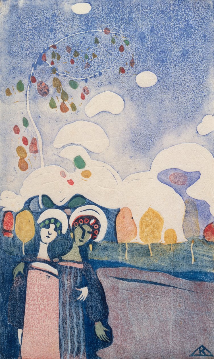 Kaksi tyttöä tekijältä Wassily Kandinsky