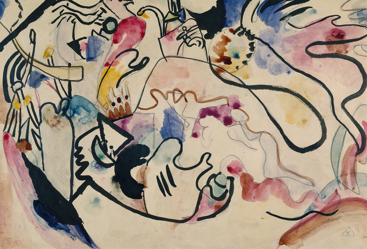 Akvarelli nro 8 Tuomiopäivä, 1911-1912. tekijältä Wassily Kandinsky