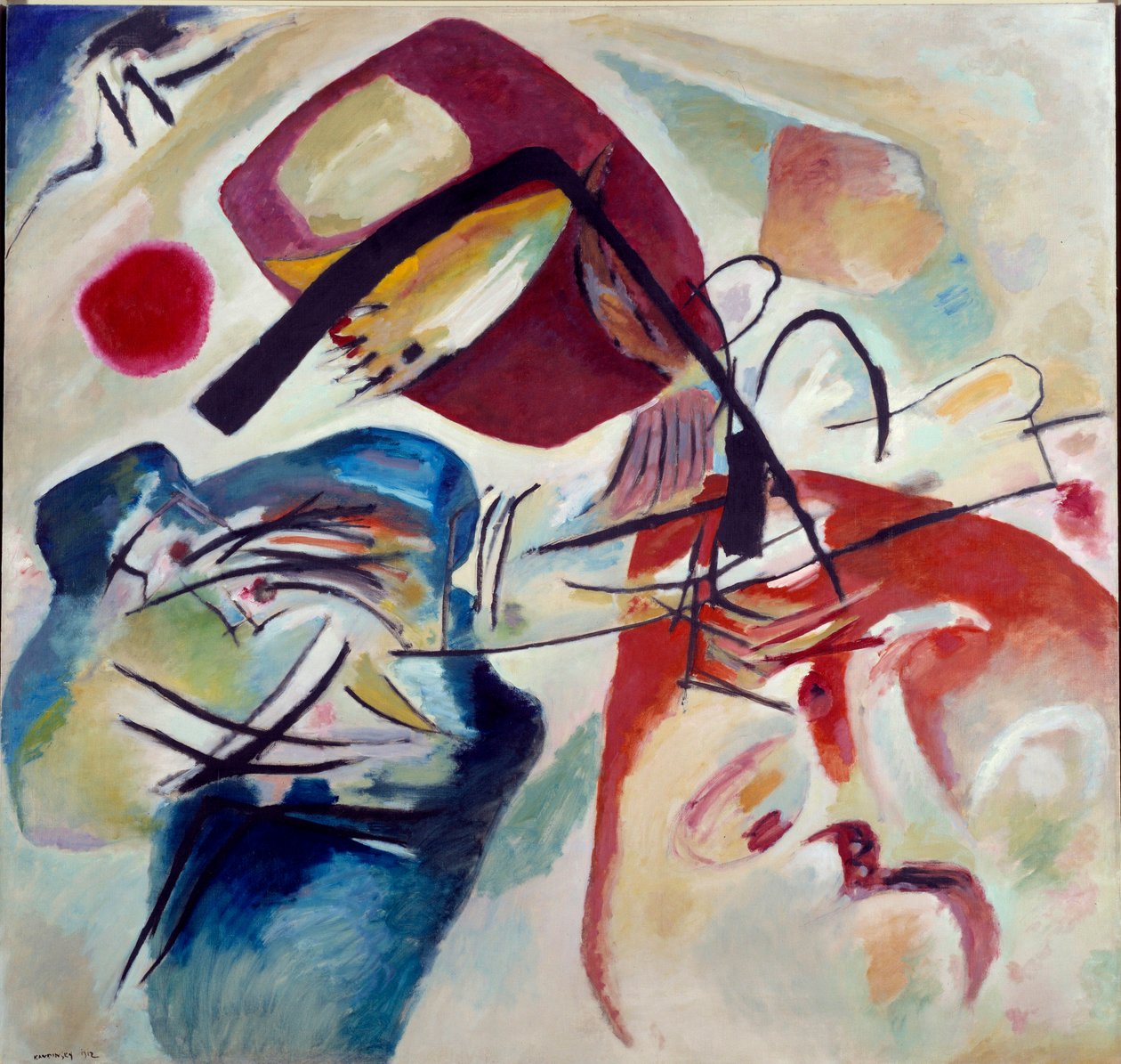 Mustan jousen kanssa tekijältä Wassily Kandinsky