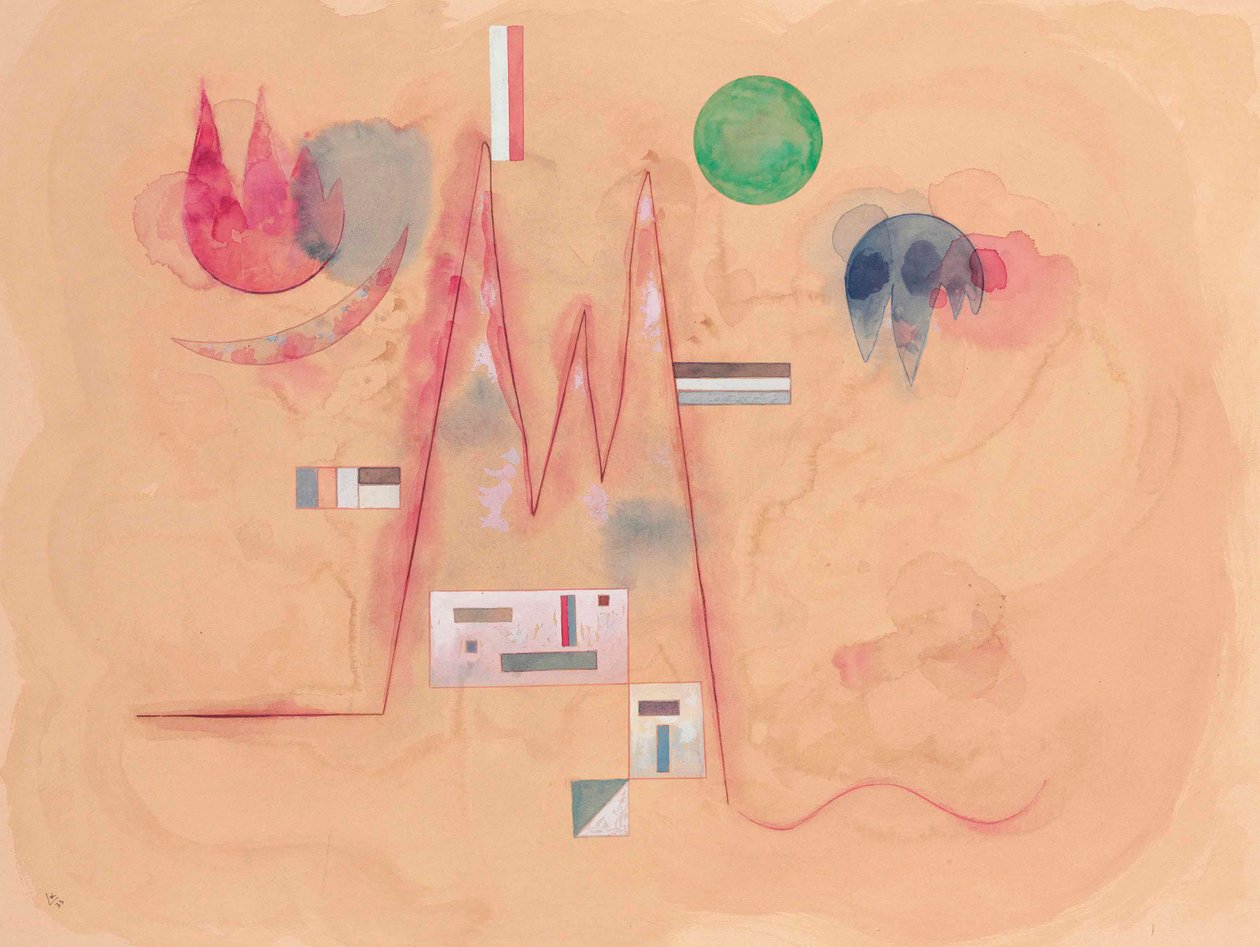 Siksak in Weich Zigzag en entourage mou, 1933. tekijältä Wassily Kandinsky