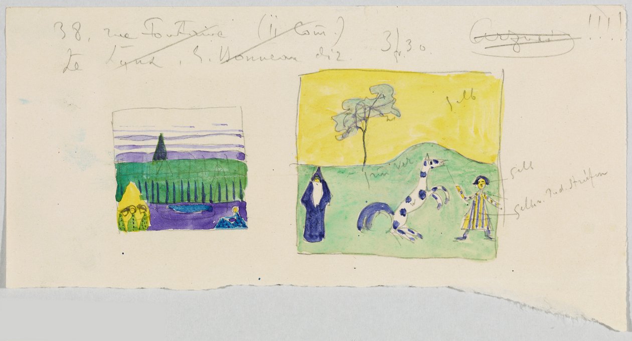 Zwei Landschaften mit Staffage tekijältä Wassily Kandinsky