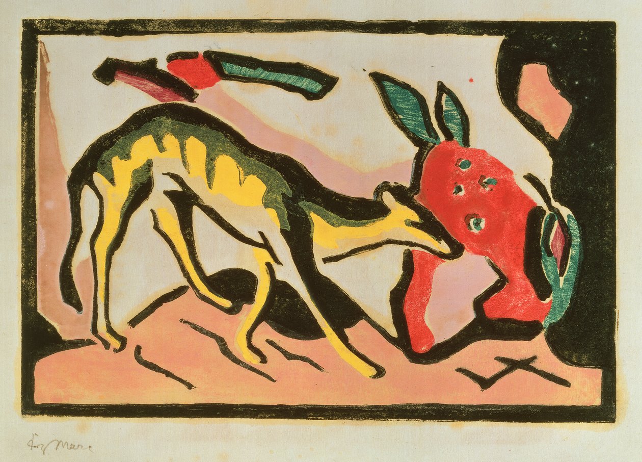Sininen ratsastaja tekijältä Wassily & Marc Franz (1880 1916) Kandinsky