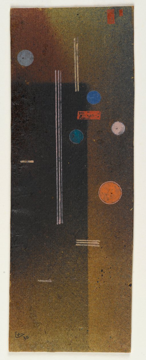 Nimetön (Ohne Titel) 1930 (öljy & guassi aluksella) tekijältä Wassily & Marc Franz (1880 1916) Kandinsky