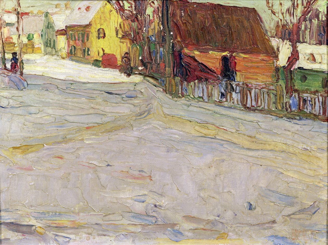 Kaupunkimaisema (öljy kankaalle) tekijältä Wassily & Marc Franz (1880 1916) Kandinsky