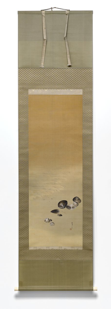Seashells by the Shore, 1800-luvun puoliväli - 1900-luvun alku (muste ja väri silkillä) tekijältä Watanabe Seitei