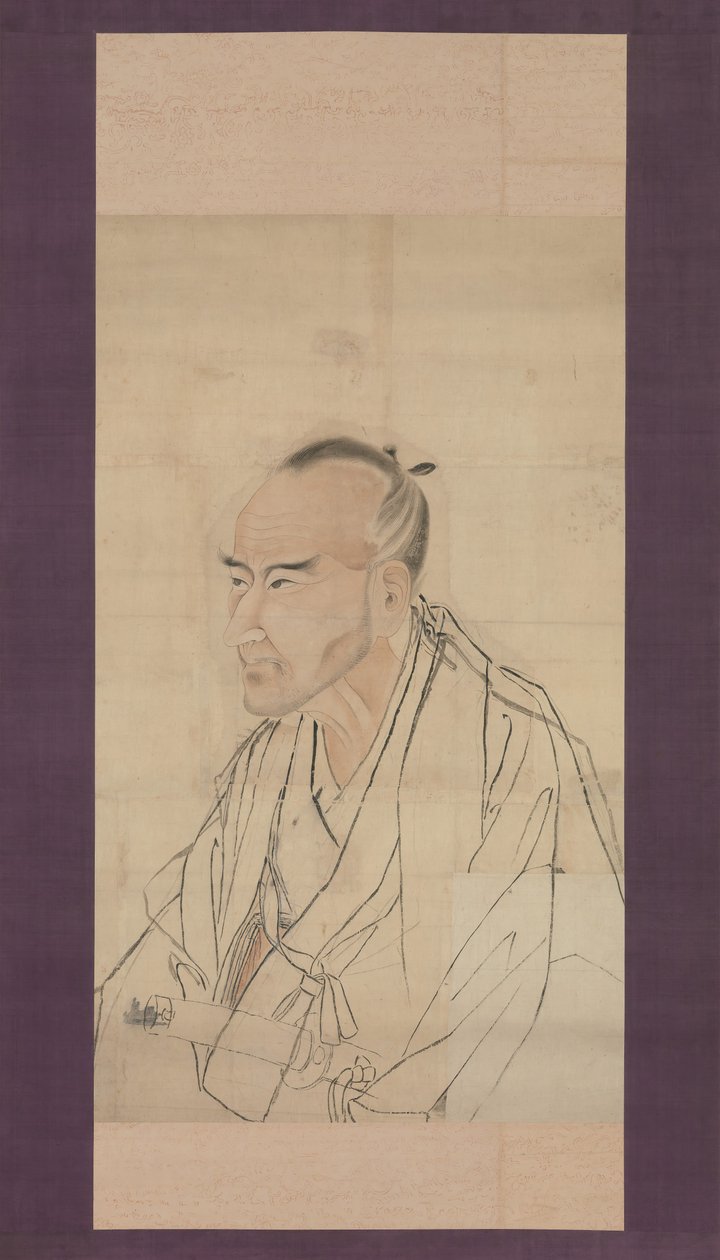 Luonnos Tachihara Suikenin muotokuvaan, 1800-luku. tekijältä Watanabe Kazan