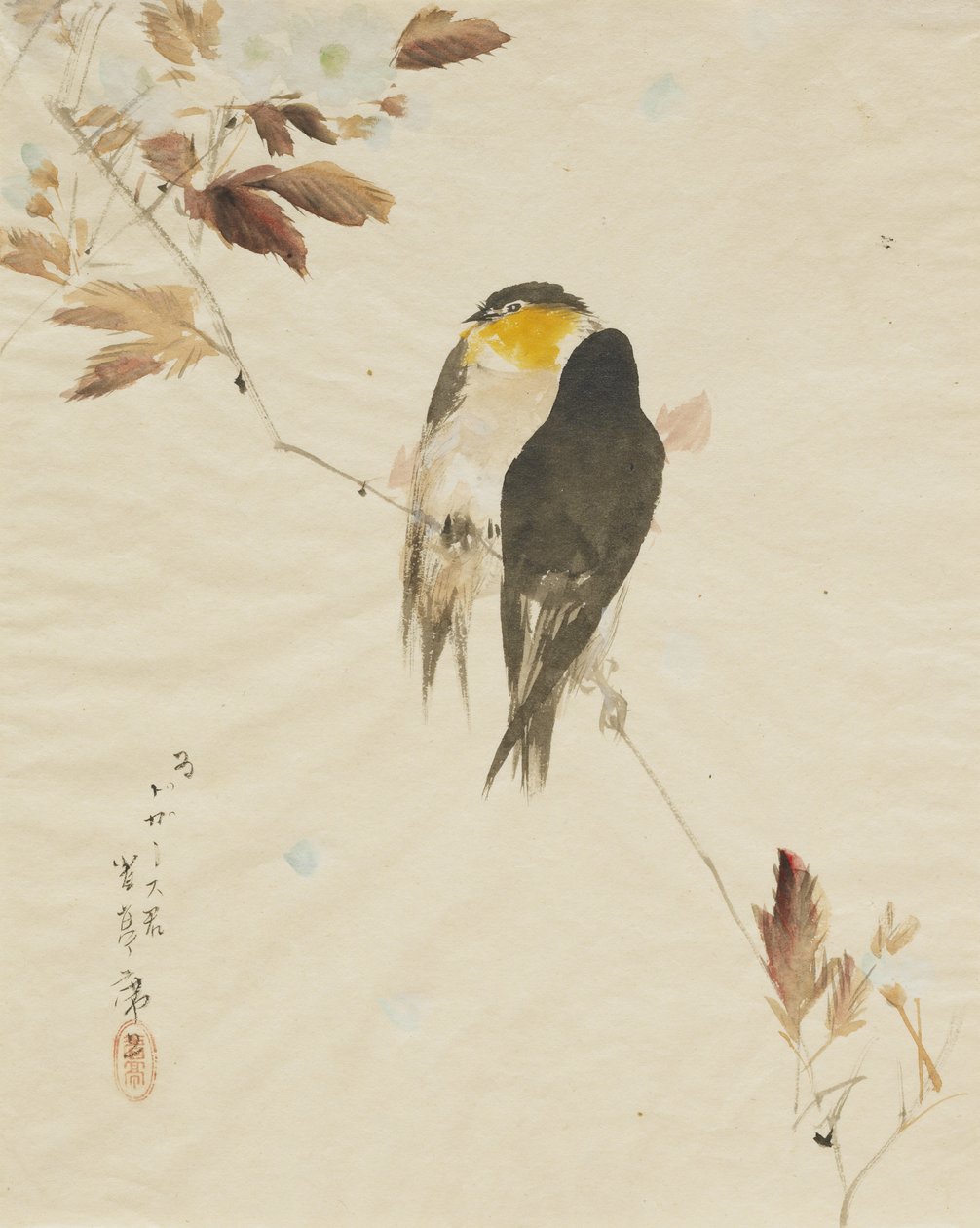 Linnut oksalla, 1871-1917 tekijältä Watanabe Seitei