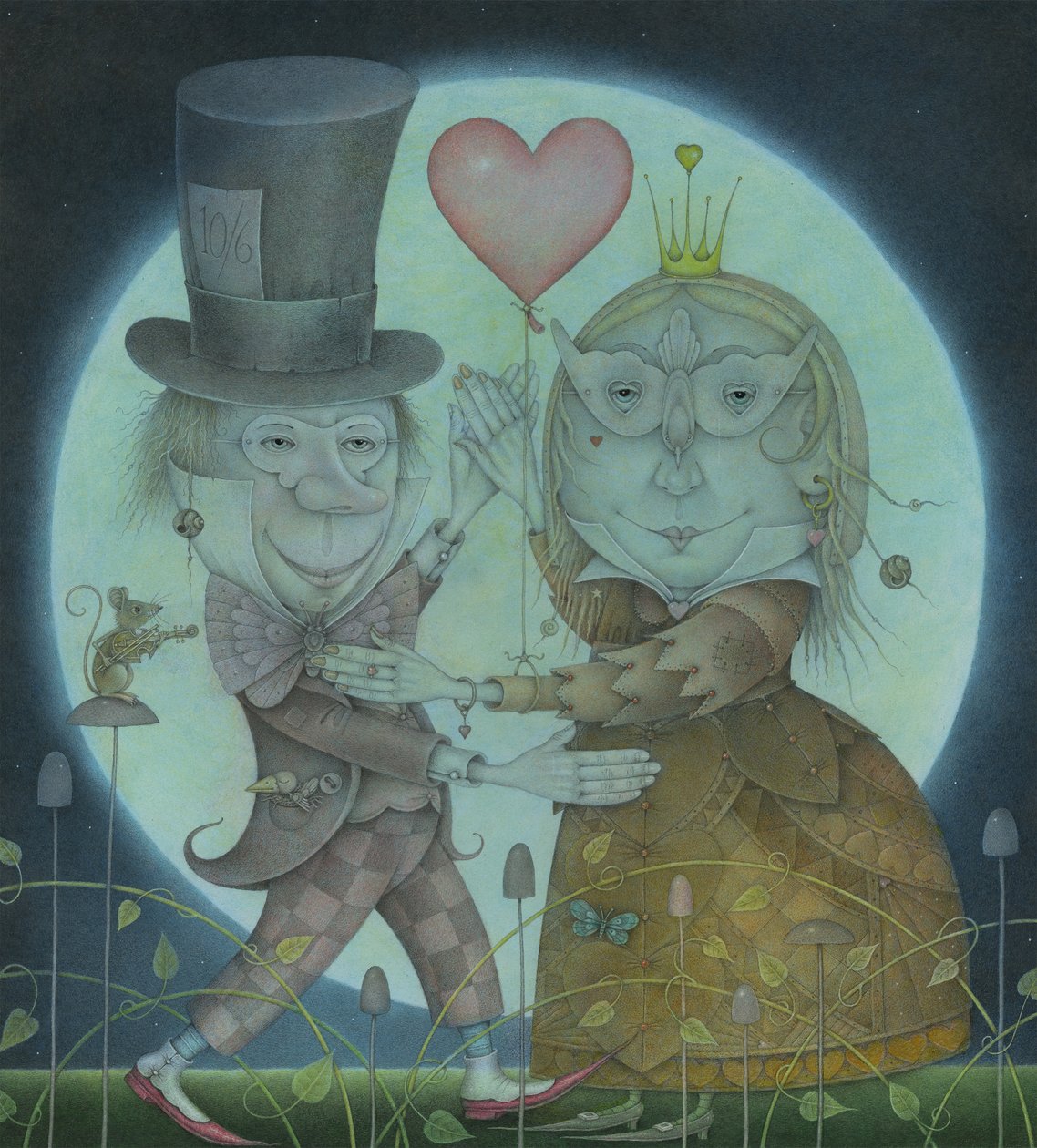 Hopeisen kuun valossa, 2010 (sekatekniikka) tekijältä Wayne Anderson