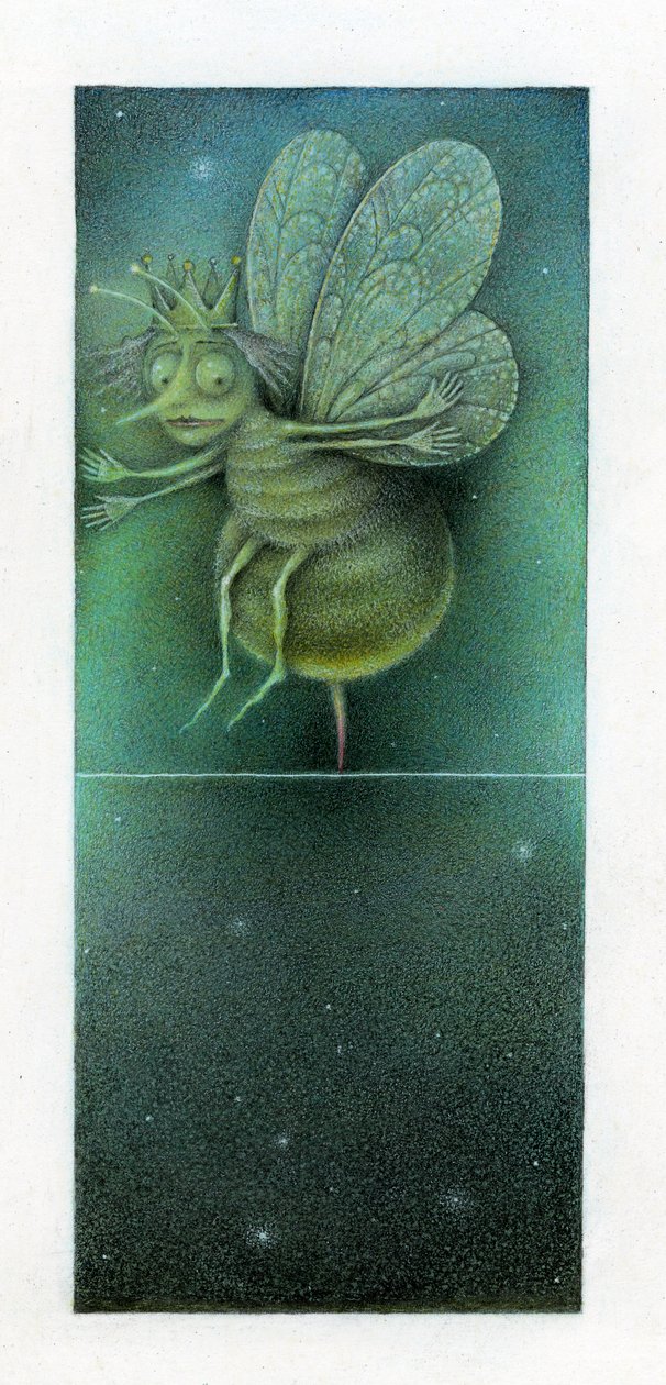 Queen Bee, 2003 (sekatekniikka kartongille) tekijältä Wayne Anderson