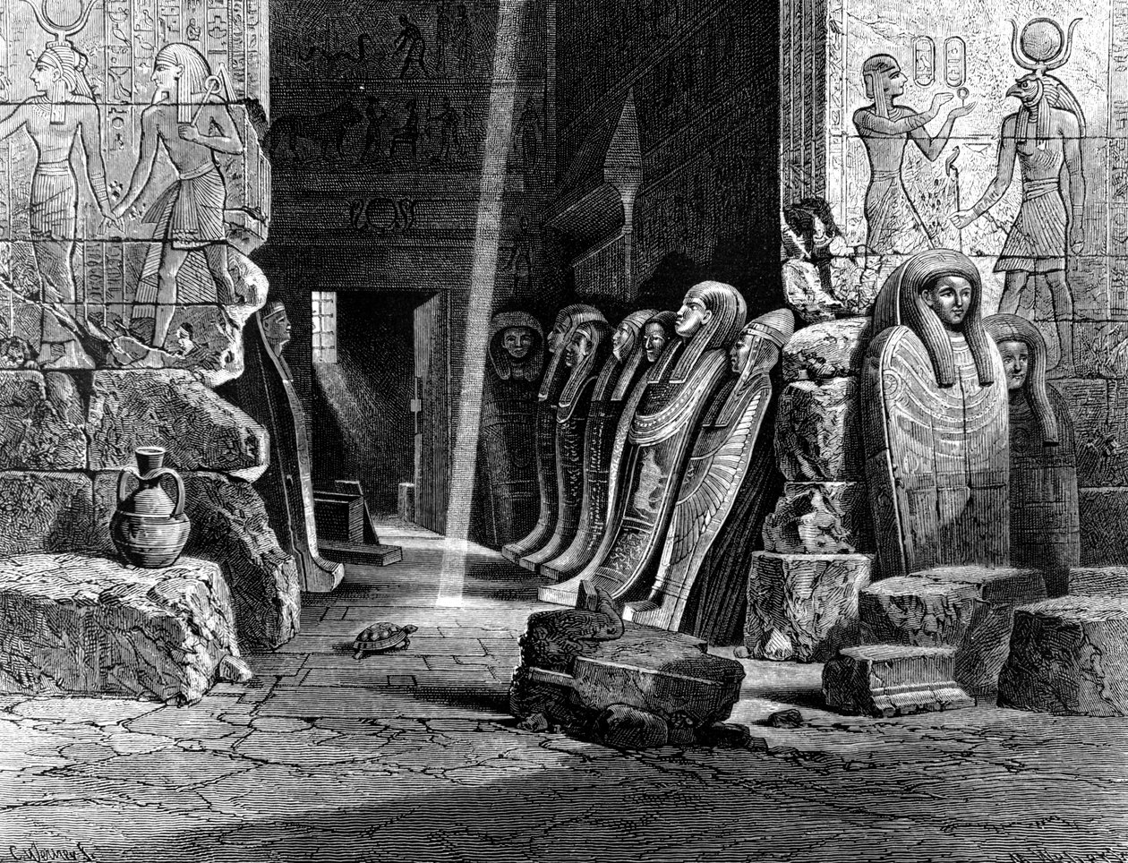 "Interior of Temple Apet, Karnack", 1881 tekijältä Weber M