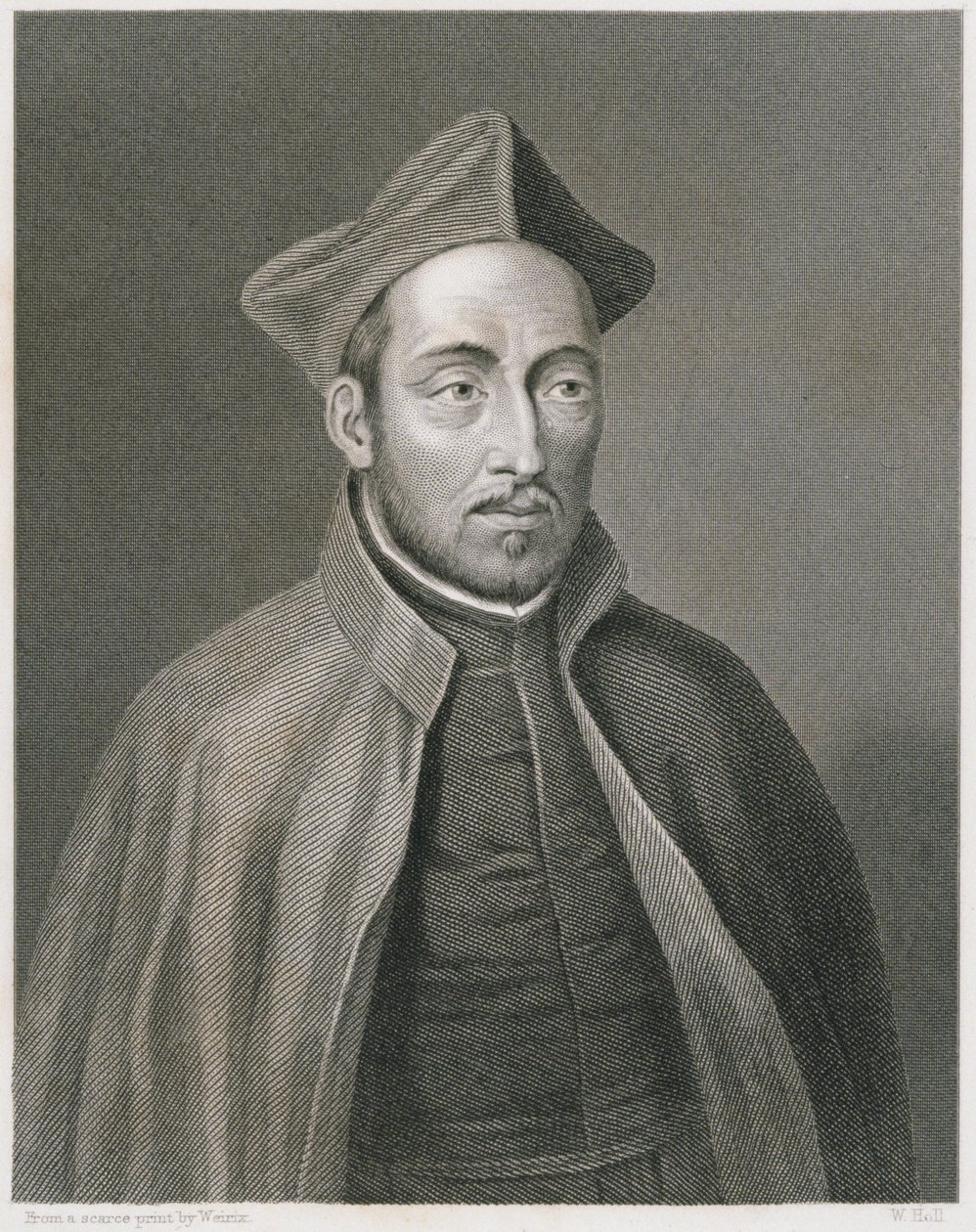 Ignatius de Loyola, kaiverrettu W. Hollin toimesta, teoksesta World Religion, julkaisija A. Fullarton & Co. tekijältä Weirix
