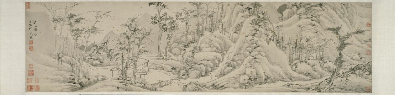 Syksyn vuoret 秋山圖 tekijältä Wen Zhengming