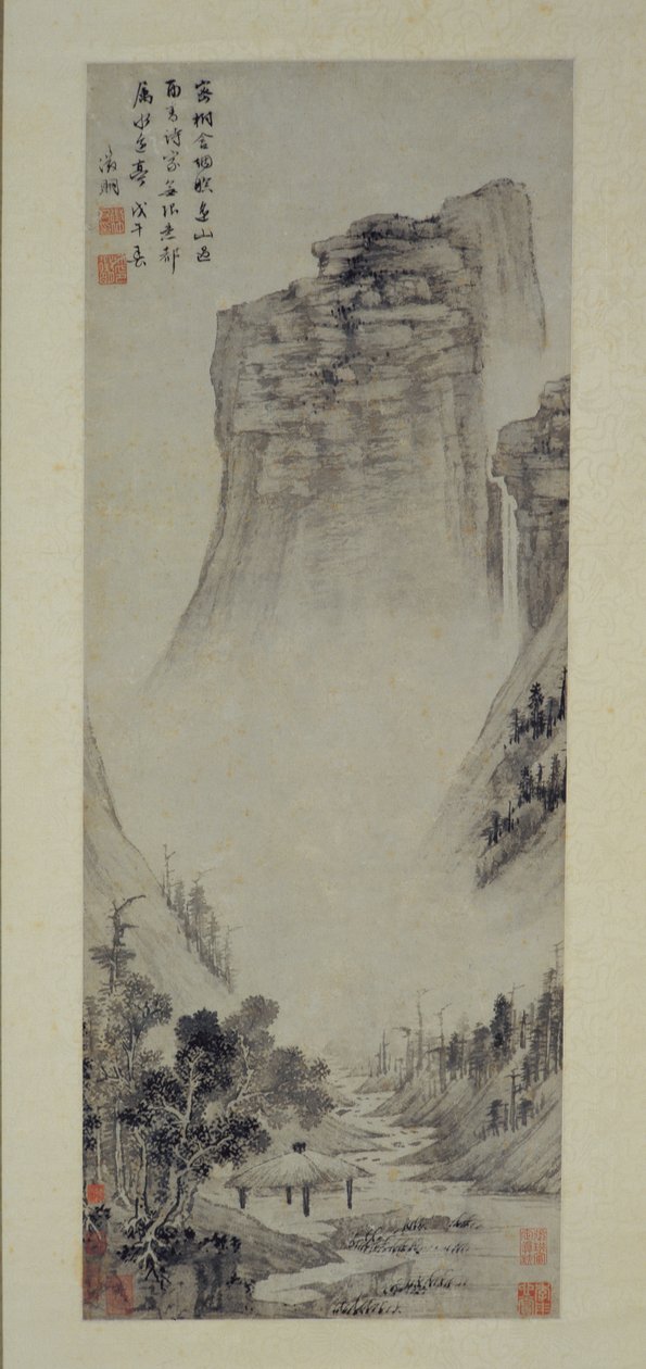 Runollisia ajatuksia joenvarsipaviljongissa, 1558. tekijältä Wen Zhengming